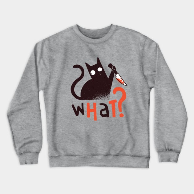 Psycho cat Crewneck Sweatshirt by otaku_sensei6